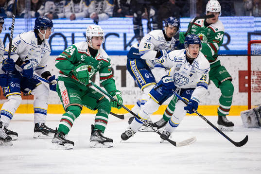 Rögles Marco Kasper och Leksands Emil Heineman