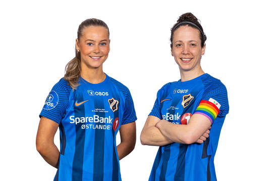Selma Pettersen and Melissa Bjånesøy of Stabæk pose for a portrait