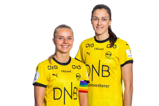 Emilie Woldvik and Emma Stølen Godø of LSK Kvinner pose for a portrait