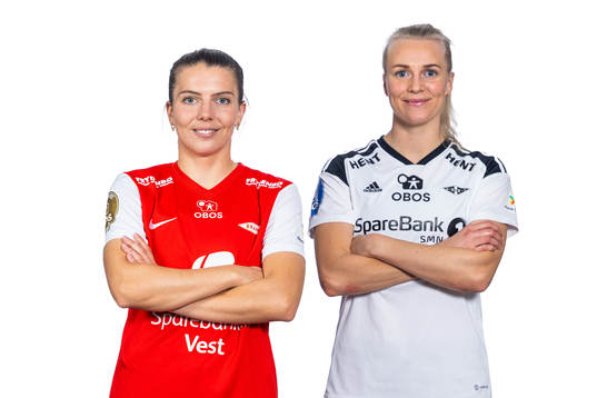 Cecilie Redisch Kvamme of Brann and Mali Lilleås Næss of