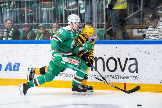 Rögles Adam Edström och Skellefteås Måns Forsfjäll