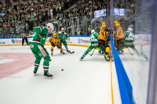 Rögles William Wallinder  och Skellefteås Tom Kühnhackl