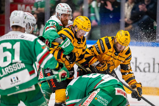 Rögles Vojtech Mozik kamp med Skellefteås Andreas