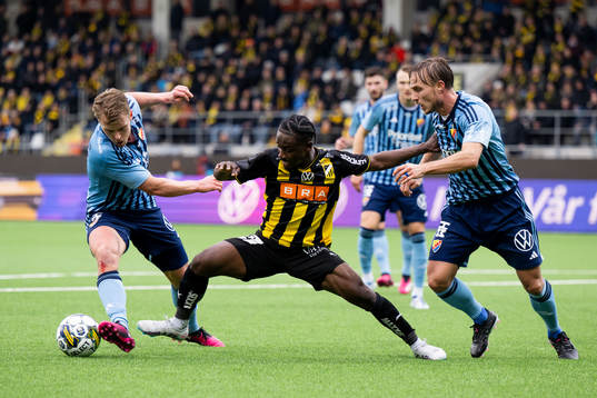 Djurgårdens Rasmus Schuller och Pierre Neurath Bengtsson