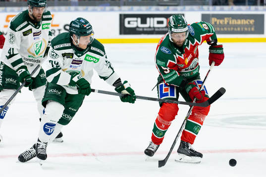 Färjestads Patrik Lundh och Frölundas Jan Mursak