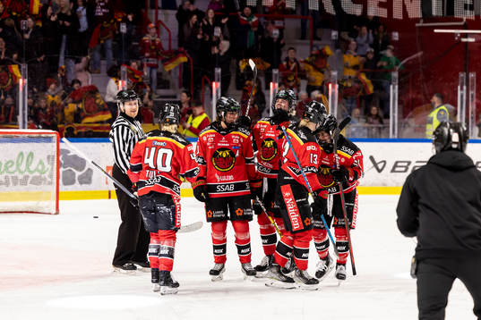 Luleås spelarna firar