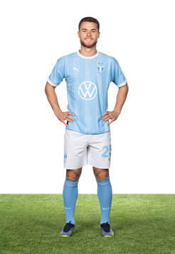 Malmös Gabriel Busanello poserar för ett porträtt den 20 mars 2023 i Malmö.