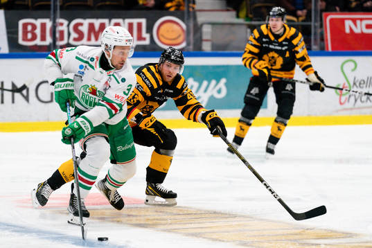 Rögles Michael Kapla och Skellefteå AIKs Filip Sandberg