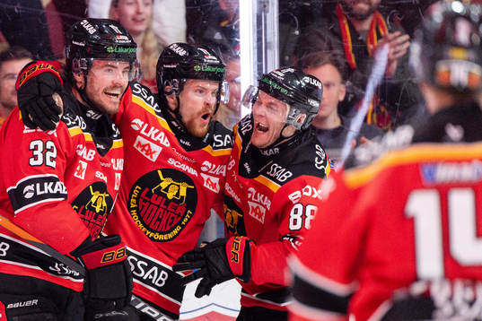 Luleås Oscar Engsund, Brendan Shinnimin och Joonas Rask