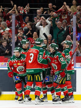 Frölundas Patrik Carlsson jublar