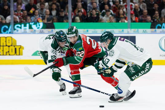 Färjestads Brandon Davidson och Daniel Viksten