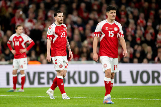 Pierre-Emile Højbjerg and Christian Nørgaard of Denmark