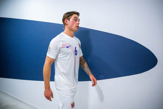 Patrick Berg of Norway at half-time