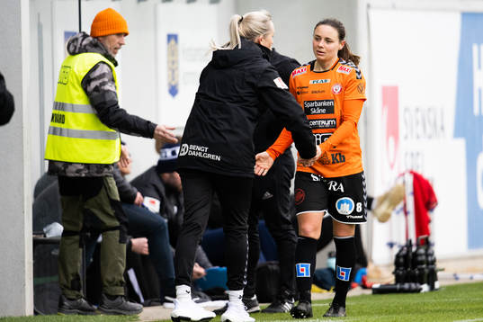 Kristianstads Alice Nilsson och tränare Elisabet Gunnarsdottir