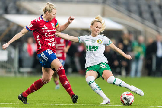 Vittsjös Sandra Adolfsson och Hammarbys Matilda Vinberg