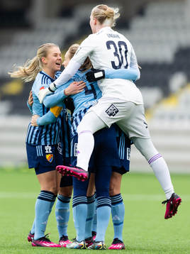 Djurgårdens spelare jublar