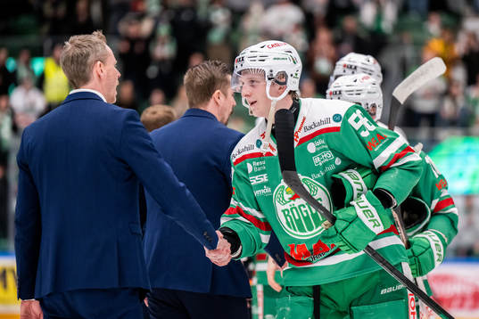 Skellefteås tränare Robert Ohlsson och Rögles Adam