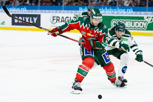 Frölundas Christian Folin och Färjestads Daniel Viksten
