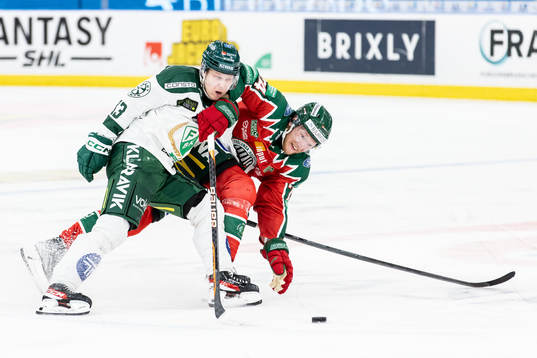 Färjestads Daniel Viksten och Frölundas Andreas Borgman