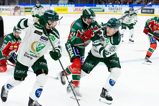 Frölundas Loui Eriksson och Färjestads Max Lindroth