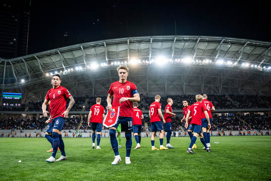 Martin Ødegaard of Norway ahead of the UEFA Euro Qualifier football match between Georgia and Norway on March 28, 2023 in Batumi. 