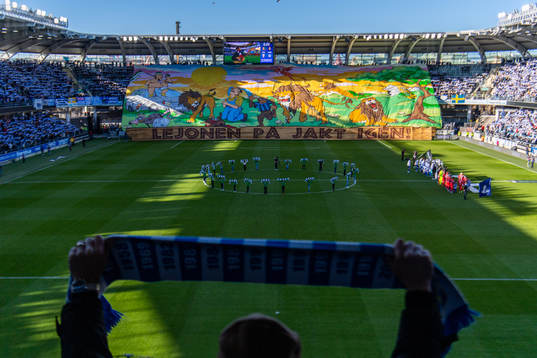 IFK Göteborgs supportrar med ett tifo