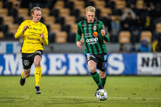 Varbergs Vilmer Rönnberg och Mjällbys Alexander Johansson