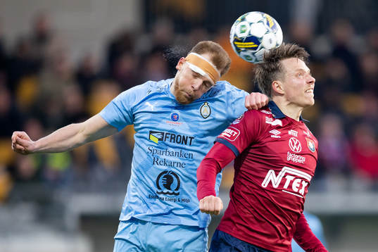 AFC Eskilstunas Jesper Modig och Örgrytes Viktor Lundberg