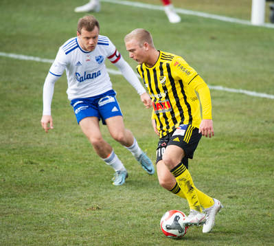 IFK Hässleholms Olle Kjellman Olblad i matchen i div. 2 mellan IFK Hässleholm och IFK Simrishamn i Hässleholm 7 april 2023.