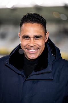 Swedish broadcaster SVT sports expert Daniel Nannskog ahead of the women's international friendly football match between Sweden and Denmark on April 7, 2023 in Malmö. 