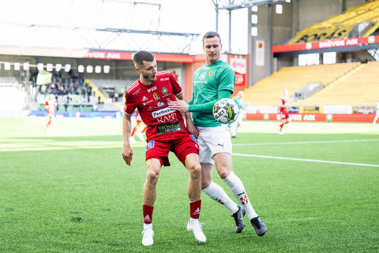 Skövde AIKs Yoann Fellrath och Jönköpings Södras
