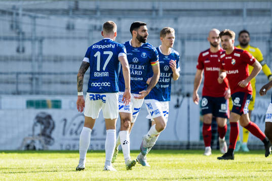 Trelleborgs Mouhammed-Ali Dhaini jublar Filip Bohman