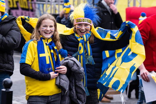 Young supporters in fan zone