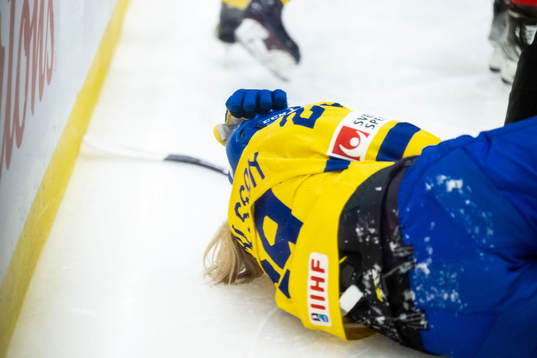 Olivia Carlsson of Sweden in pain