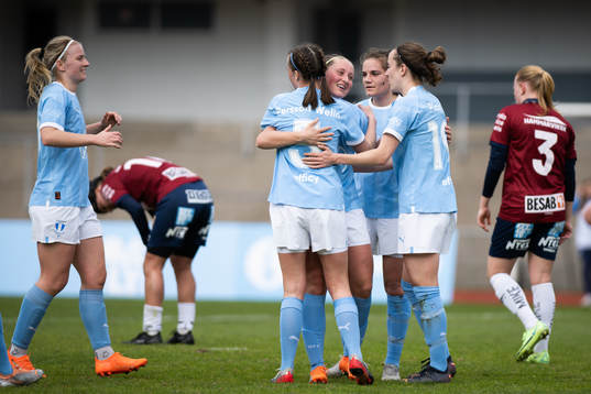 0 målet under fotbollsmatchen i Division 1 södra mellan Malmö FF och Örgryte IS den 16 april 2023 i Malmö. 