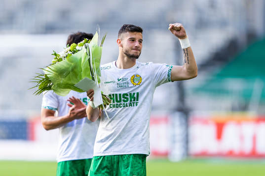 Hammarbys Viktor Djukanovic jublar