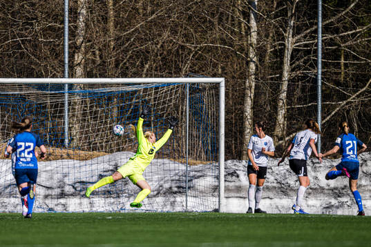 Celina Opland Smith of Grei scores the 2-0 goal
