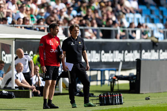 GAIS assisterande tränare Kenneth Gustafsson och tränare Fredrik Holmberg