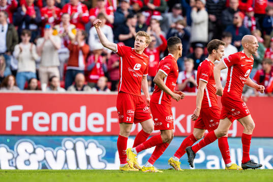 Aune Selland Heggebø of Brann celebrates