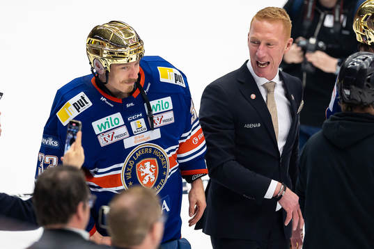 Växjös Lukas Bengtsson och tränare Jörgen Jönsson