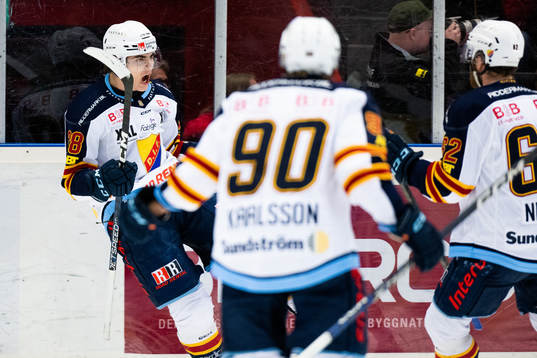 Djurgårdens Liam Öhgren jublar