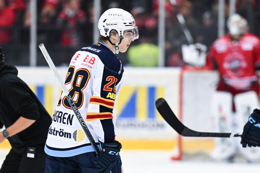 Djurgårdens Liam Öhgren jublar