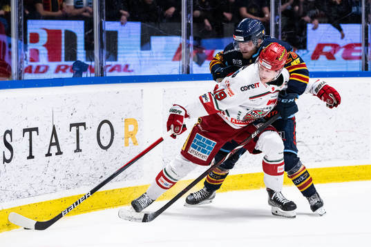 Djurgårdens Emil Berglund och Modos Erik Karlsson