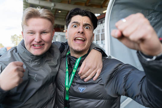 Jönköpings Södras materialare Hugo Wadell och Flamur