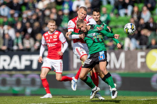 Kalmars Rasmus Sjöstedt och Varbergs Oliver Alfonsi
