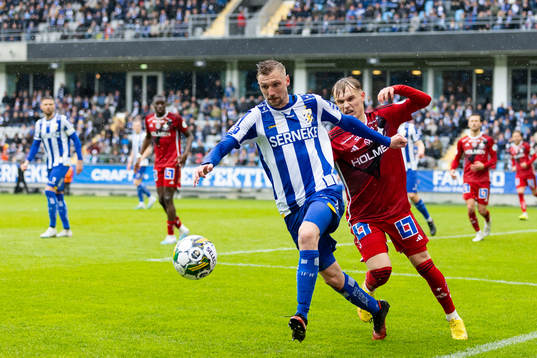 IFK Göteborgs Sebastian Eriksson och IFK Norrköpings Marcus Baggesen