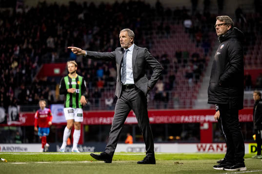 Helsingborgs tränare Stuart Baxter och assisterande tränare Hans Eklund