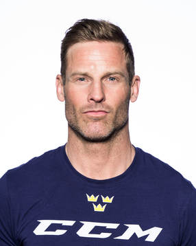 Physiotherapist Henrik Nilsson of Sweden poses for a