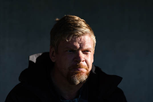 Häckens målvaktstränare Christoffer Källqvist   innan