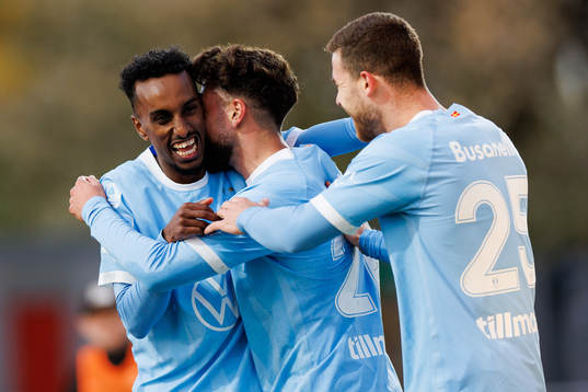 Malmö FFs Taha Ali jublar efter 0-5